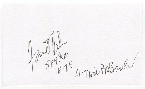 Forrest Blue Signed 3x5 Index Card Autographed Football San Francisco 49ers