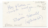 September 67 - Shannon Worrell Signed 3x5 Index Card Autographed Signature