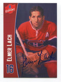 Molson Export Elmer Lach Signed Card Hockey NHL AUTO #16 Montreal Canadians