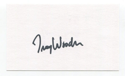 Tracy Woodson Signed 3x5 Index Card Autographed Baseball MLB Los Angeles Dodgers
