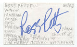 Ross Petty Signed 3x5 Index Card Autographed Signature Actor Producer