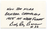 Billy Ray Barnes Signed 3x5 Index Card Autographed Signature Philadelphia Eagles