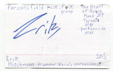 Parsonsfield - Erik Hischmann Signed 3x5 Index Card Autographed Signature