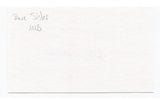 Dave Sisler Signed 3x5 Index Card Autographed MLB Baseball Boston Red Sox