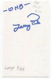 One Horse Blue - Larry Pink Signed 3x5 Index Card Autographed Signature