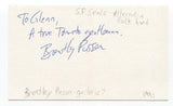 SF Seals - Brently Pusser Signed 3x5 Index Card Autographed Signature