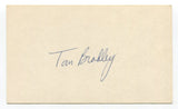 Tom Bradley Signed Cut Index Card Autographed Baseball MLB '69 California Angels