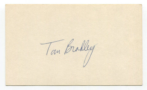 Tom Bradley Signed Cut Index Card Autographed Baseball MLB '69 California Angels