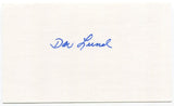 Don Lund Signed 3x5 Index Card Autographed Baseball MLB 1945 Brooklyn Dodgers