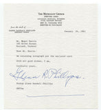 Bishop Glenn Randall Phillips Signed Letter Autographed Signature