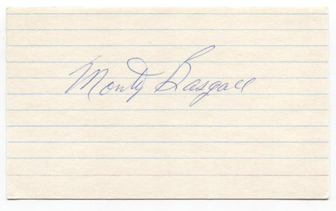 Monty Basgall Signed 3x5 Index Card Baseball Autographed Pittsburgh Pirates