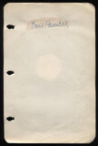 Ernie Harwell Signed Album Page Cut Autographed Vintage Signature