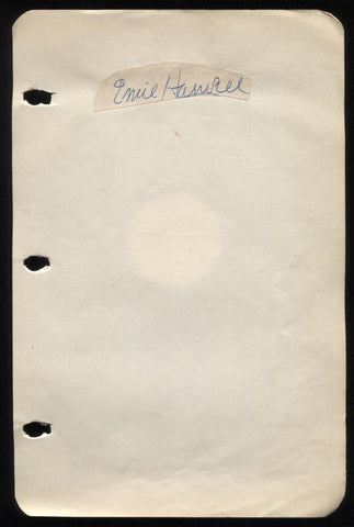 Ernie Harwell Signed Album Page Cut Autographed Vintage Signature