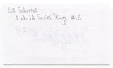 Bill Scherrer Signed 3x5 Index Card Autographed MLB Baseball Cincinnati Reds