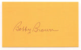 Bobby Brown Signed 3x5 Index Card Autographed MLB Baseball New York Yankees