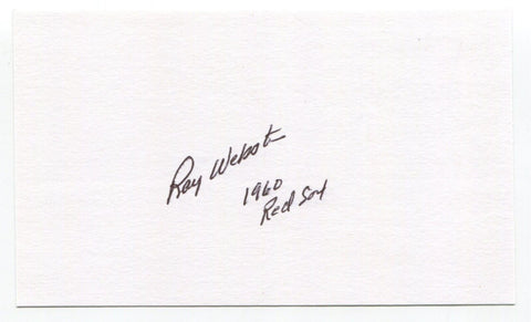 Ray Webster Signed 3x5 Index Card Autograph Baseball MLB Cleveland Indians