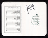 Justin Leonard Signed Masters Scorecard Autographed Golf Augustus Signature