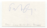 Robert Longo Signed 3x5 Index Card Autograph Signature Painter Sculptor Director