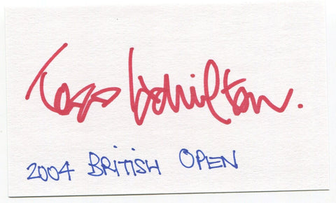 Todd Hamilton Signed 3x5 Index Card Autographed PGA Golf 2004 British Open Champ