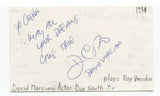 David Marciano Signed 3x5 Index Card Autographed Signature Actor The Shield