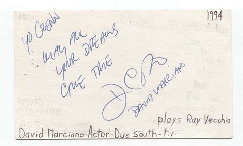 David Marciano Signed 3x5 Index Card Autographed Signature Actor The Shield
