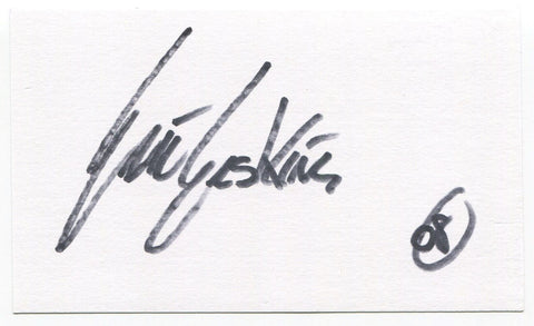 Eric Erskine Signed 3x5 Index Card Autographed Signature Singer