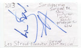 Les Stroud Signed 3x5 Index Card Autographed Signature Survivorman