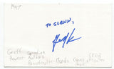 Geoff Pevere Signed 3x5 Index Card Autographed Signature Author