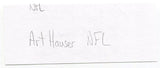 Art Hauser Signed 3x5 Index Card Autographed NFL Football Boston Patriots