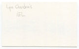 Lynn Chandnois Signed 3x5 Index Card Autographed Pittsburgh Steelers Pro Bowl