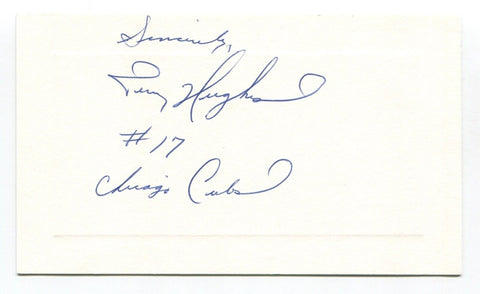 Terry Hughes Signed Card Autographed Baseball MLB Roger Harris Collection