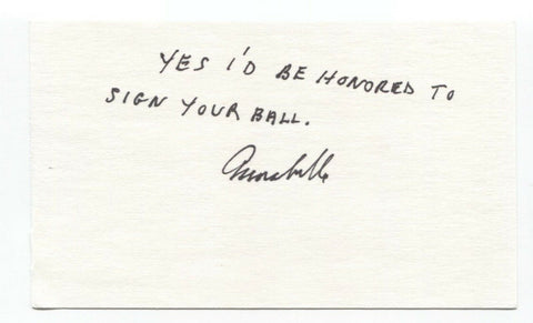 Annabelle Lee Signed 3x5 Index Card Autographed Signature Baseball AAGPBL