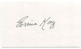 Ernie Koy Signed 3x5 Index Card Autographed Baseball MLB Brooklyn Dodgers