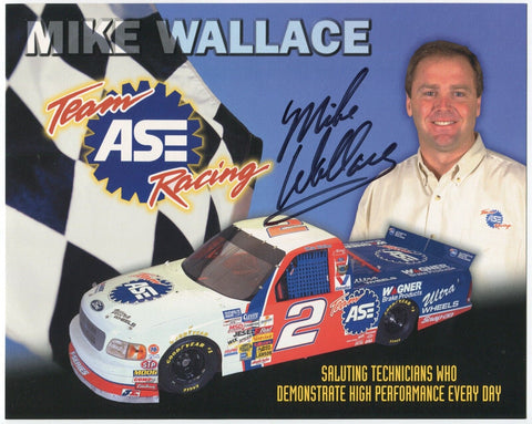 Mike Wallace Signed 8x10 inch Photo NASCAR Racing Race Car Driver