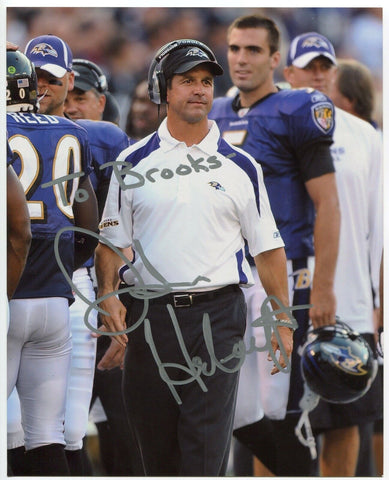 John Harbaugh Signed 8x10 Photo Autographed Baltimore Ravens Football Coach