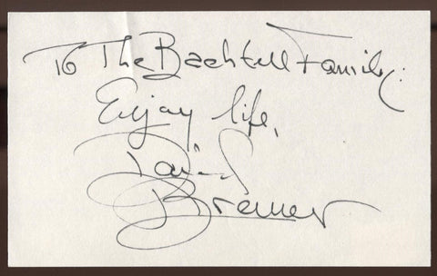David Brenner Signed Index Card Signature Vintage Autographed AUTO 