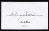 John Fabian Signed 3x5 Index Card Signature Autographed NASA Astronaut Space
