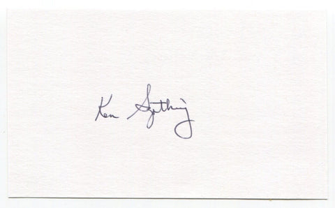 Ken Szotkiewicz Signed 3x5 Index Card Autographed Football NFL Detroit Tigers