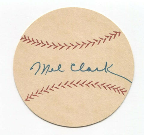 Mel Clark Signed Paper Baseball Autographed Signature Philadelphia Phillies