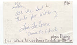 Lisa LaCroix Signed 3x5 Index Card Autographed Signature Actress
