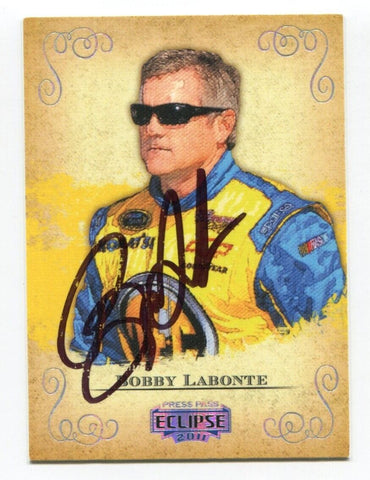 2011 Press Pass Eclipse Bobby Labonte Signed Card Racing NASCAR AUTO #19