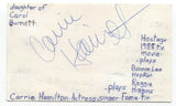 Carrie Hamilton Signed 3x5 Index Card Autograph Signature Actress Singer