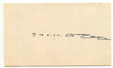 James H. Duff Signed 3x5 Index Card Autographed Signature Pennsylvania Governor