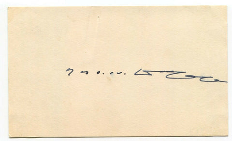 James H. Duff Signed 3x5 Index Card Autographed Signature Pennsylvania Governor