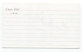 Chuck Hiller Signed 3x5 Index Card Baseball Autographed Signature