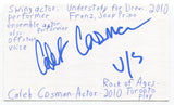 Caleb Cosman Signed 3x5 Index Card Autographed Actor Nikita Murdoch Mysteries