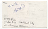 Kevin Hicks Signed 3x5 Index Card Autographed Signature Actor EastEnders