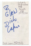 Dick Capri Signed Index 3x5 Card Autographed Signature Comedian Comic Actor