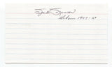 Spider Jorgensen Signed 3x5 Index Card Baseball Autographed Signature Dodgers