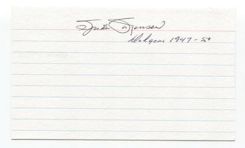 Spider Jorgensen Signed 3x5 Index Card Baseball Autographed Signature Dodgers